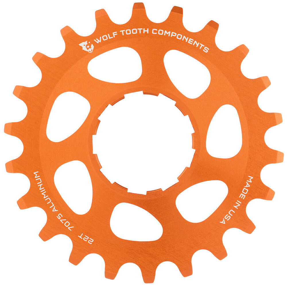 WO-AL-SS-ORG-COG22::0::WO-AL-SS-ORG-COG22::ALUMINUM SINGLE SPEED COG ORANGE 22T