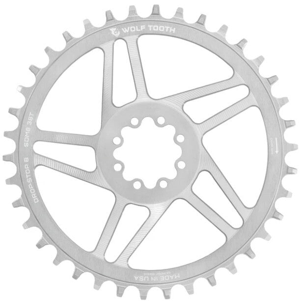 WO-SDM8-38-PLT::0::WO-SDM8-38-PLT::DM PLATEAU SRAM 8-BOLT 38T ARGENT