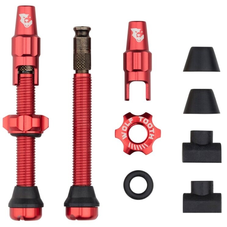 WO-TLV-CLIK44-RED::0::WO-TLV-CLIK44-RED::TUBELESS VALVE STEM KIT CLIK 44MM ROUGE