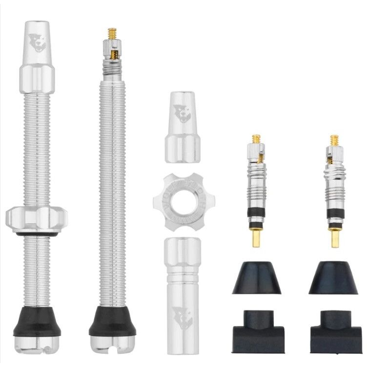 WO-TLV-KIT60-RSIL::0::WO-TLV-KIT60-RSIL::TUBELESS VALVE STEM KIT 60MM RAW ARGENT