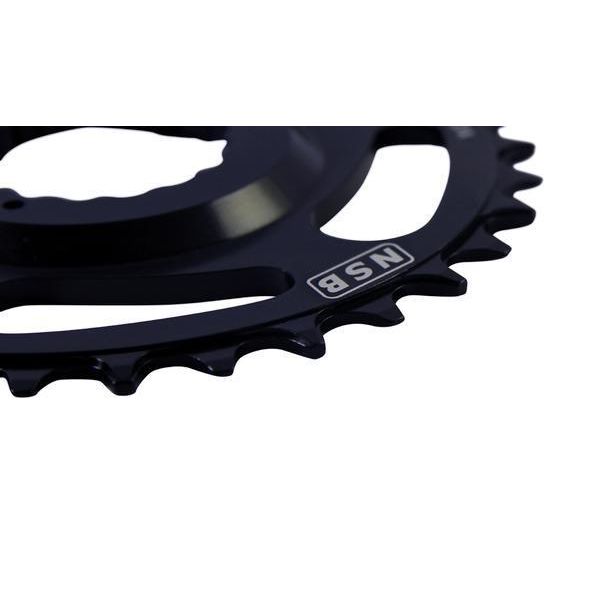 NSB North Shore Billet Variable Tooth Chainring, Direct Mount RaceFace Cinch, 34T, Black UPC: 824528028403