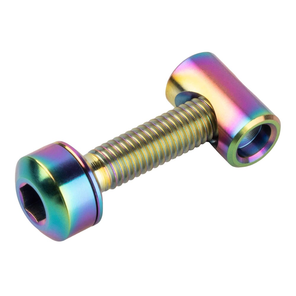 WO-SC-TI-HW-RNBW::0::WO-SC-TI-HW-RNBW::KIT BOULON EN TITANE TIGE DE SELLE OIL SLICK