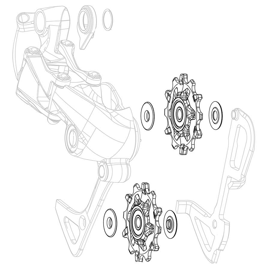 SRAM X01/X01 DH/X1/CX1/GX1 Jockey Wheel Set