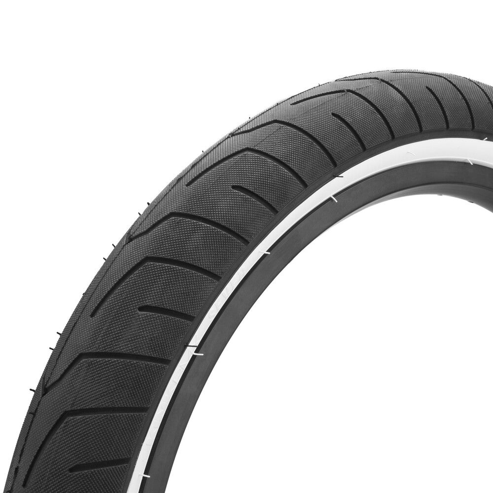 KN-K6730-24WHT::0::KN-K6730-24WHT::KINK SEVER TIRE 2.4" BLK/WHITE WALL
