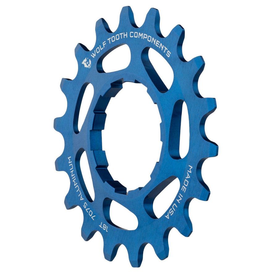 WO-AL-SS-BLU-COG18::0::WO-AL-SS-BLU-COG18::PIGNON EN ALUMINIUM SS BLEU 18T
