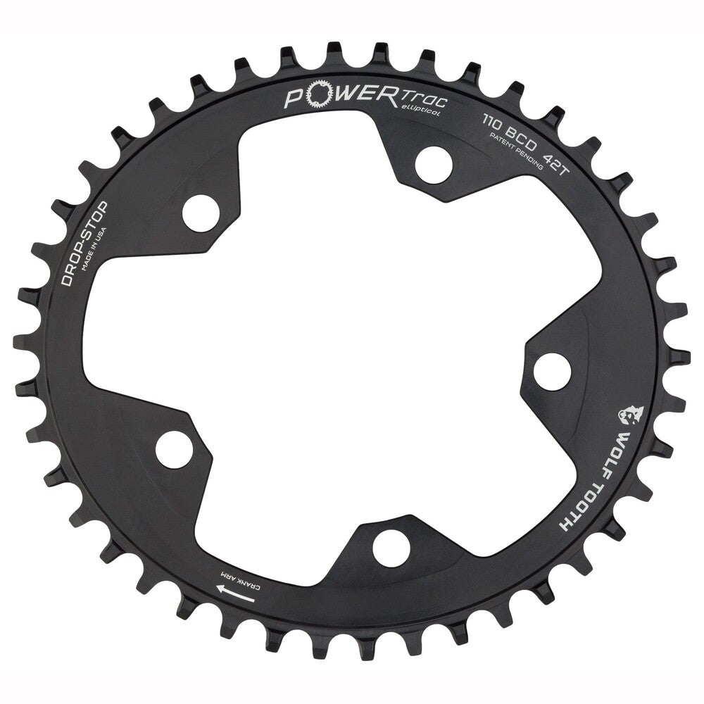 WO-OVAL-11042-FT::0::WO-OVAL-11042-FT::OVALE 110 BCD 5 BOULONS 42T COMP SRAM FLATTOP