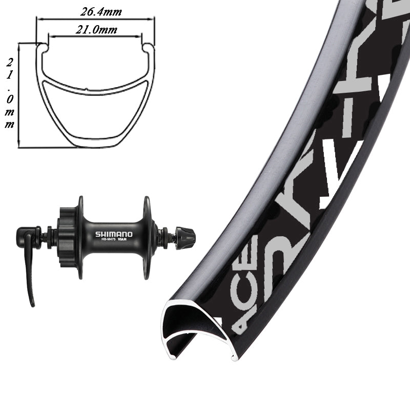 Roue K-Race Avant MTB 29 pouces (Shimano M525, 6 boulons)