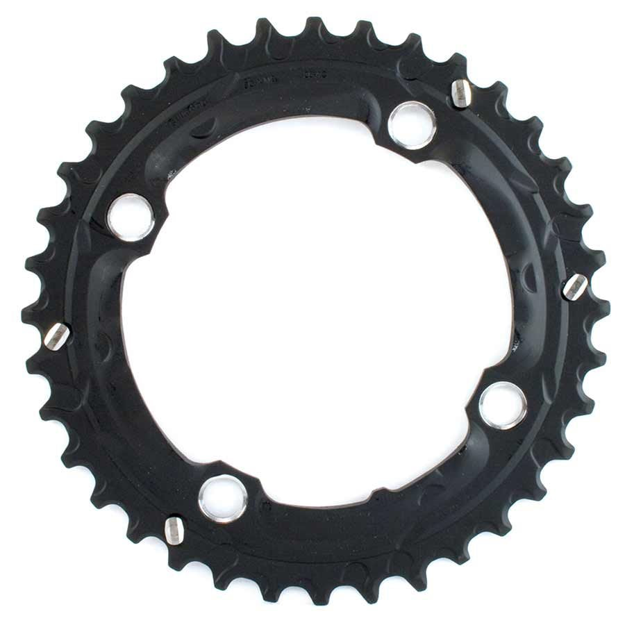 Shimano, Y1KG98050, 36D, 9vit., BCD: 104mm, 4 Boulons, SLX FC-M665, Plateau Extérieur, Pour 22/36, Aluminium, Noir