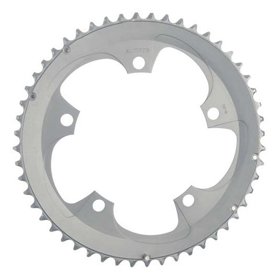 Shimano, Y1MJ98030, 50D, 10vit., BCD: 130mm, 5 Boulons, Tiagra FC-4603, Plateau Extérieur, Pour Route triple, Aluminium, Argent