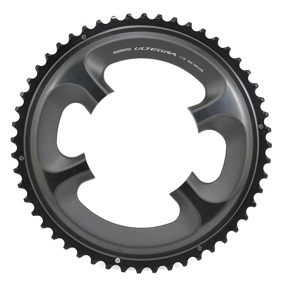 Shimano, Y1P498070, 52T, 11sp, BCD: 110mm, 4 Bolts, Ultegra FC-6800, Plateau extérieur, MB for 52-36T, Aluminum, Grey