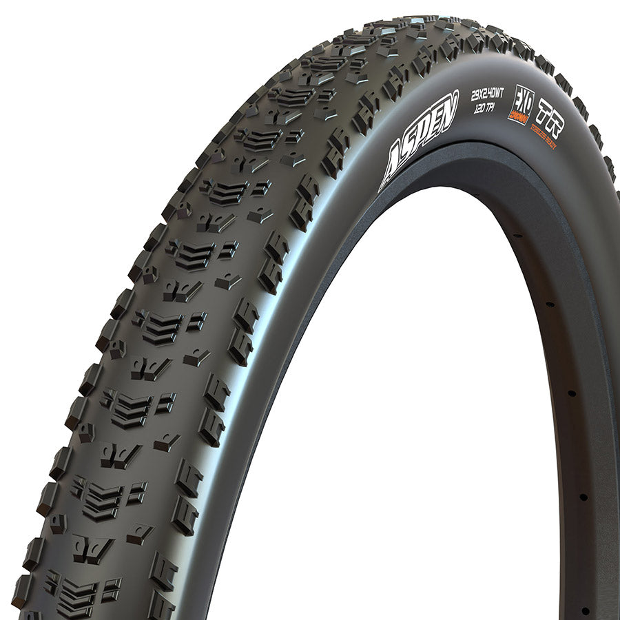 010861-11-32::0::010861-11-32::Maxxis, Aspen, Pneu de VTT, 32"x2.40, Pliable, Tubeless Ready, MaxxSpeed, EXO, Noir