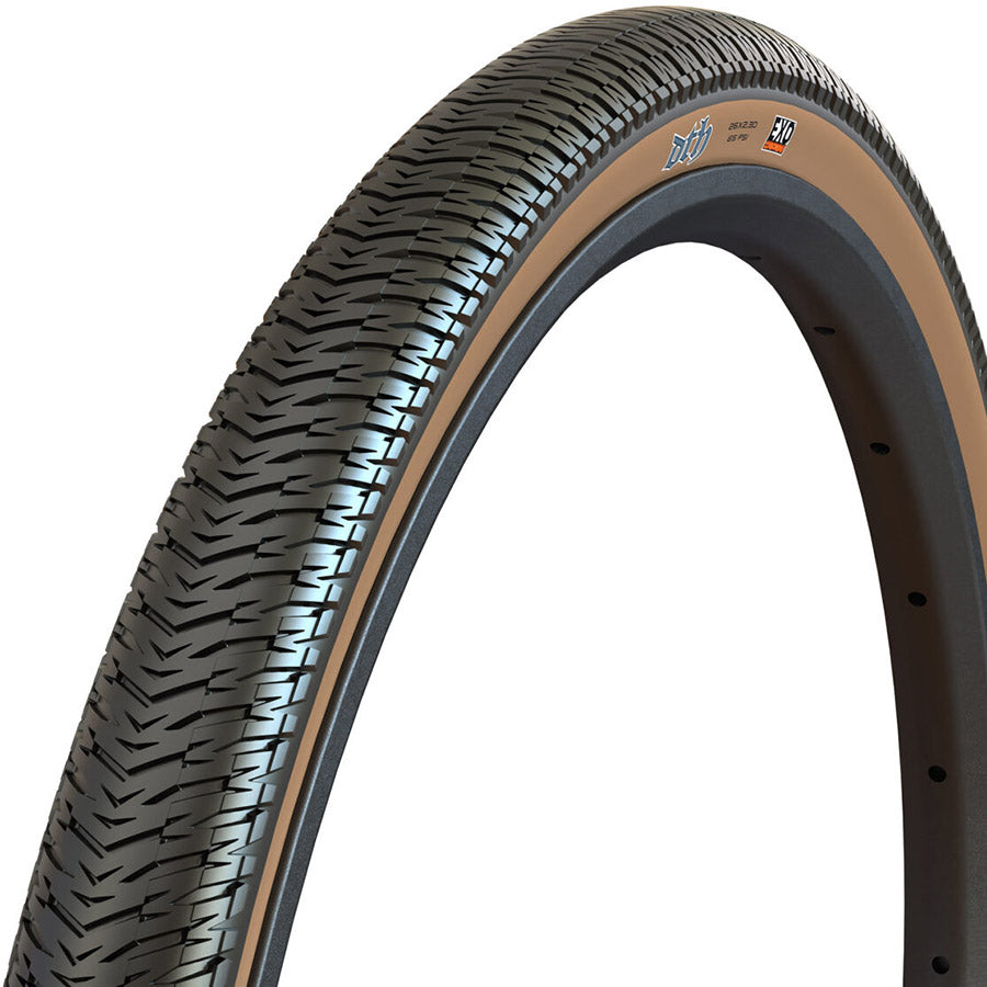 010868-10-26::1::010868-10-26::Maxxis, DTH, 26''x2.30, Pliable, Tringle, Single, EXO, 60TPI, Flanc Beige