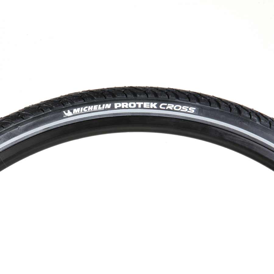 010923-06-700::2::010923-06-700::Michelin, Protek Cross, Pneu, 700x32C, Rigide, Tringle, Single, Protek 1mm, Reflex, 22TPI, Noir