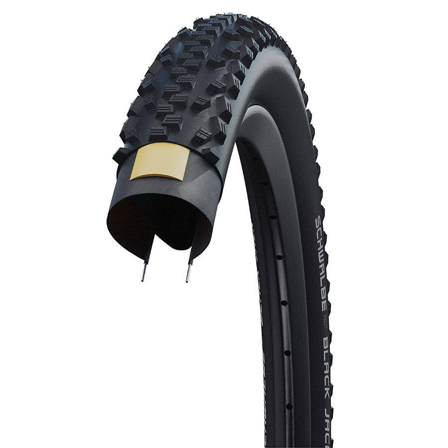 010951-09-24::2::010951-09-24::Schwalbe, Black Jack, Pneu de VTT, 24''x2.10, Rigide, Tringle, SBC, K-Guard, 50TPI, Noir
