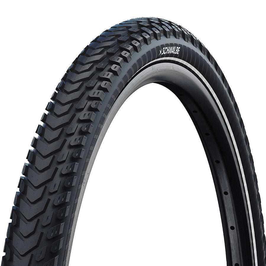 010985-17-700::0::010985-17-700::Schwalbe, Marathon Mondial, Pneu pour hybride, 28x1.50, Rigide, Tringle, Addix, RaceGuard, 67TPI, Noir