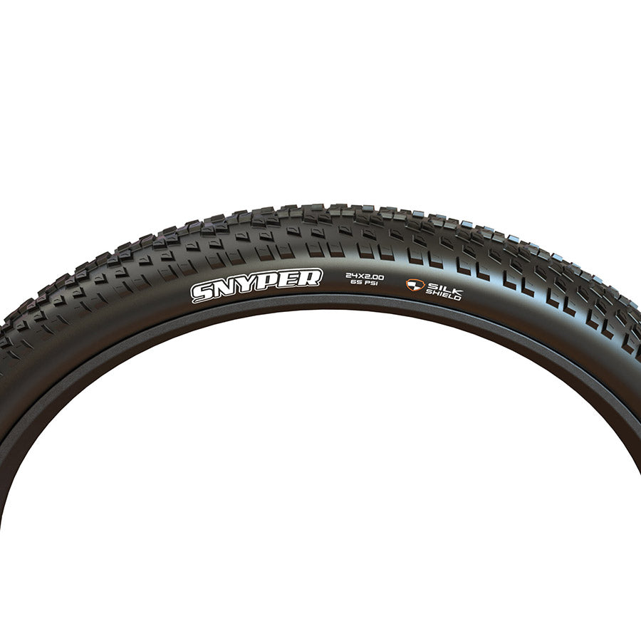 011114-01-24::1::011114-01-24::Maxxis, Snyper, Pneu de VTT, 24''x2.00, Pliable, Tringle, Dual, SilkShield, 60TPI, Noir