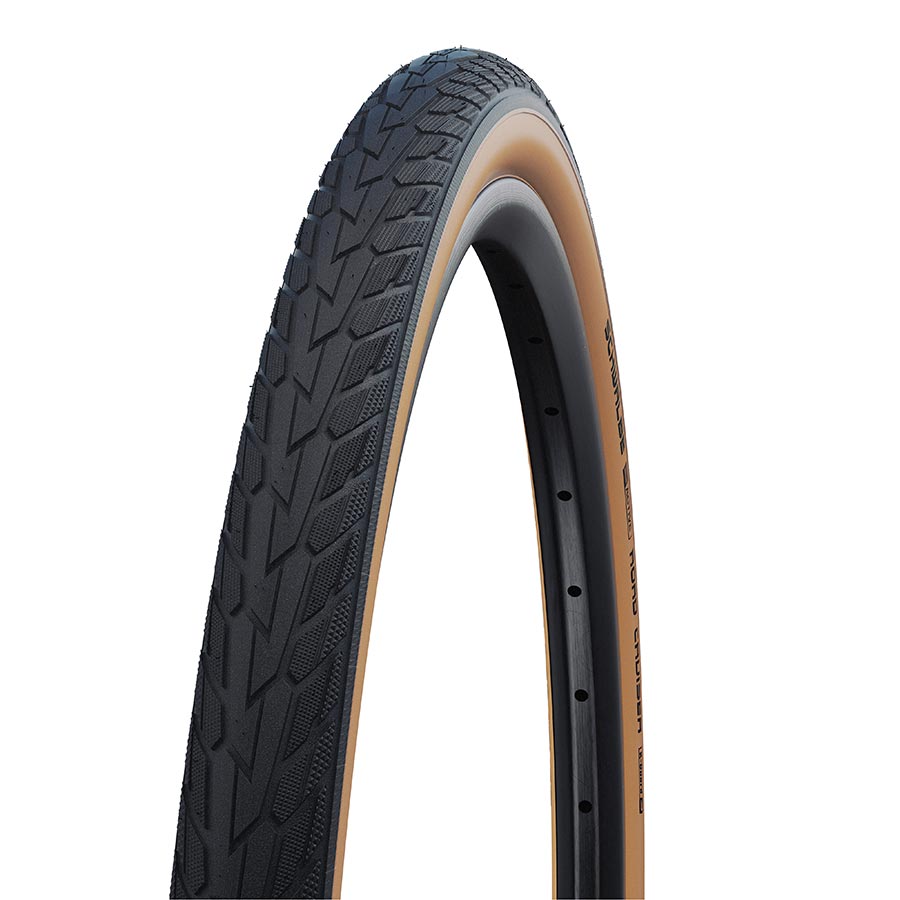 011174-05-27::0::011174-05-27::Schwalbe, Road Cruiser, Pneu de VTT, 27''x1-1/4, Rigide, GreenCompound, K-Guard, 50TPI, Gumwall