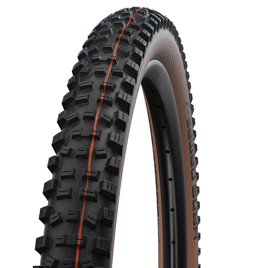 011725-24-29::0::011725-24-29::Schwalbe, Hans Dampf II Addix, Pneu de VTT, 29"x2.35, Pliable, Tubeless Ready, Addix Soft, Super Trail, 67TPI, Tanwall
