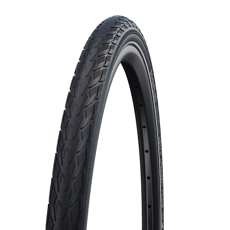 011773-04-700::0::011773-04-700::Schwalbe, Delta Cruiser Plus, Pneu pour hybride, 700x28C, Pliable, Tringle, GreenCompound, PunctureGuard, 50TPI, Noir
