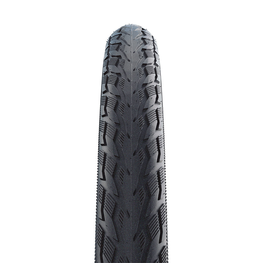 011773-08-700::1::011773-08-700::Schwalbe, Delta Cruiser Plus, Hybrid Tire, 700x38C, Wire, Clincher, Green Compound, PunctureGuard, Reflex, 50TPI, Black