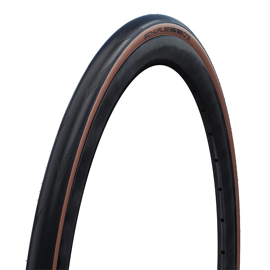 011777-14-700::0::011777-14-700::Schwalbe, One, Pneu de route, 700x28C, Pliable, Tubeless Ready, Addix, RaceGuard, 67TPI, Bronze
