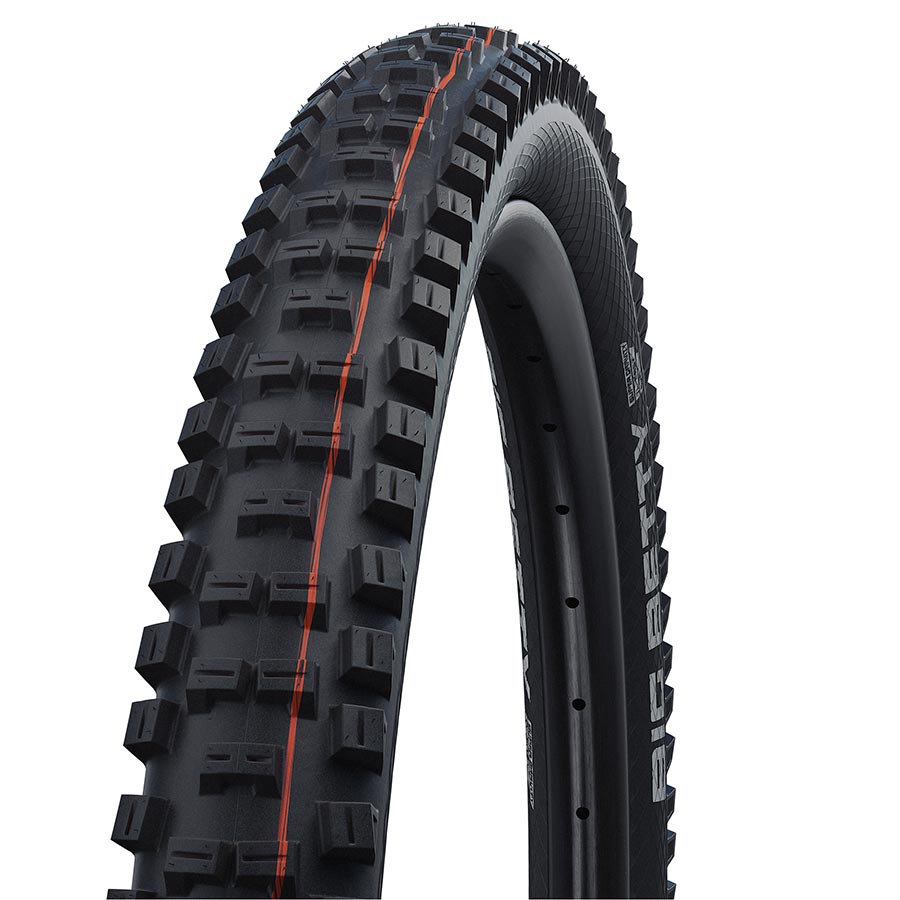 011838-09-275::0::011838-09-275::Schwalbe, Big Betty, Pneu de VTT, 27.5''x2.40, Pliable, Tubeless Ready, Addix Soft, Super Trail, TL Easy, Noir