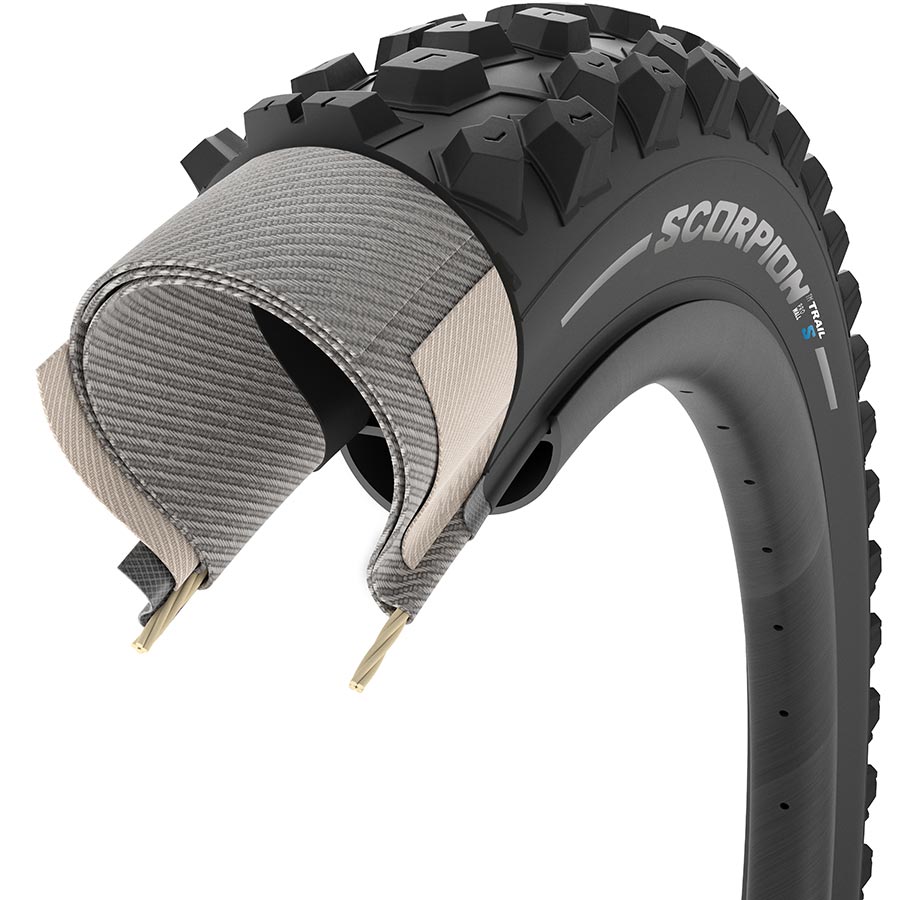 011912-01-29::2::011912-01-29::Pirelli, Scorpion Trail S, Pneu de VTT, 29''x2.40, Pliable, Tubeless Ready, SmartGRIP, ProWALL, 60TPI, Noir