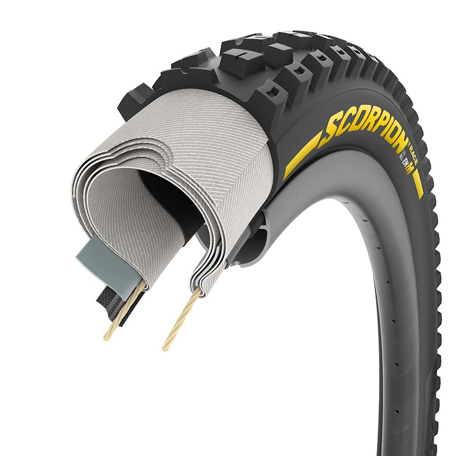 011917-02-29::3::011917-02-29::Pirelli, Scorpion Race Enduro M, Pneu de VTT, 29"x2.50, Pliable, Tubeless Ready, SmartEVO DH, DualWALL, 60TPI, Noir