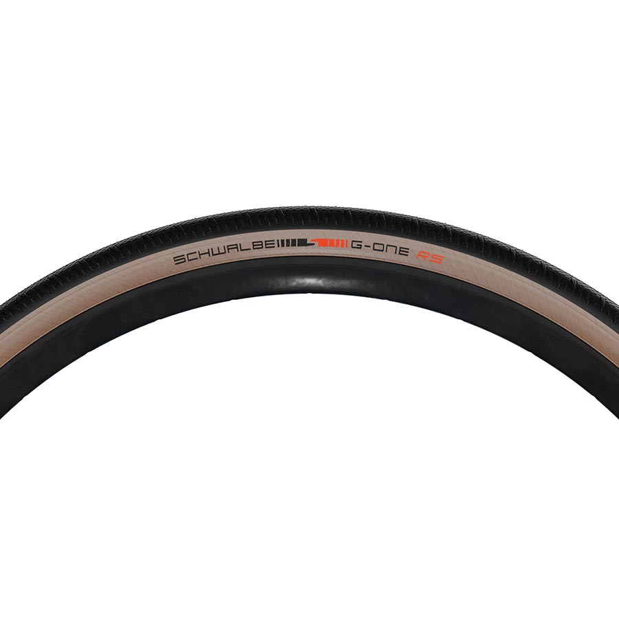 011926-04-700::2::011926-04-700::Schwalbe, G-One RS, Pneu Gravel, 700x45C, Pliable, Tubeless Ready, Addix Race, Pro, 67TPI, 'Transparent Sidewall'