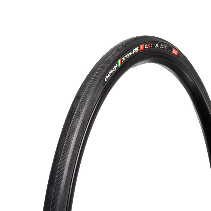 011937-02-700::0::011937-02-700::Challenge, Criterium RS TLR, Pneu de route, 700x25mm, Pliable, Tubeless Ready, SmartPrime, Sealed Corespun Cotton, PPS, 350TPI, Noir