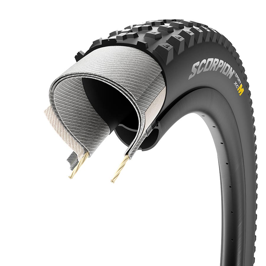 012034-01-29::3::012034-01-29::Pirelli, Scorpion Sport XC M, Pneu de VTT, 29x2.20, Pliable, Tubeless Ready, SmartGRIP, ProWALL, 120TPI, Noir