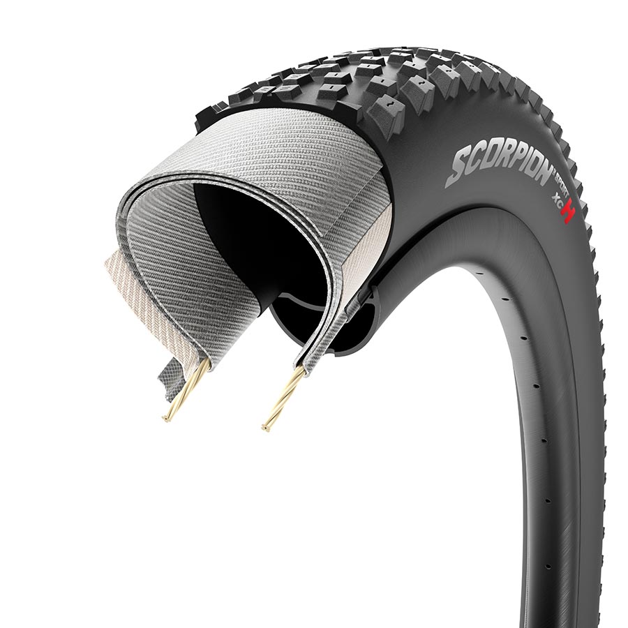 012034-03-29::3::012034-03-29::Pirelli, Scorpion Sport XC H, Pneu de VTT, 29x2.20, Pliable, Tubeless Ready, SmartGRIP, ProWALL, 60TPI, Noir