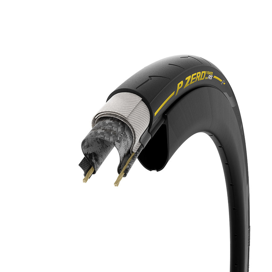 012087-06-700::4::012087-06-700::Pirelli, P ZERO Race RS TLR, Pneu de route, 700x30C, Pliable, Tubeless Ready, SmartEVO, Speedcore, 127TPI, Noir