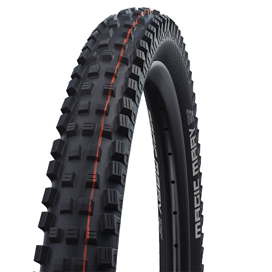 012102-06-275::0::012102-06-275::Schwalbe, Magic Mary Gravity, Pneu de VTT, 27.5"x2.50, Pliable, Tubeless Ready, Addix Soft, Gravity Pro - Radial, 67TPI, Noir