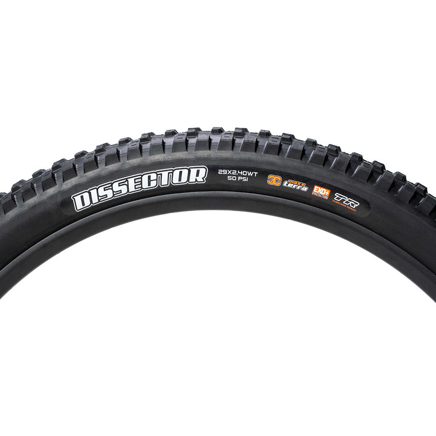 012136-09-29::2::012136-09-29::Maxxis, Dissector II, Pneu de VTT, 29"x2.40, Pliable, Tubeless Ready, MaxxTerra, Double Down, 120x2TPI, Noir
