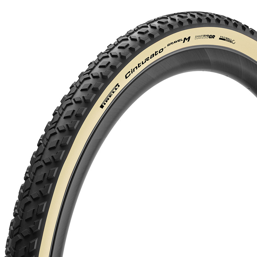 012158-08-700::0::012158-08-700::Pirelli, Cinturato Gravel M HP-Line, Pneu Gravel, 700x45C, Pliable, Tubeless Ready, SmartEVO GR, ProWALL Gravel, 120TPI, Blanc