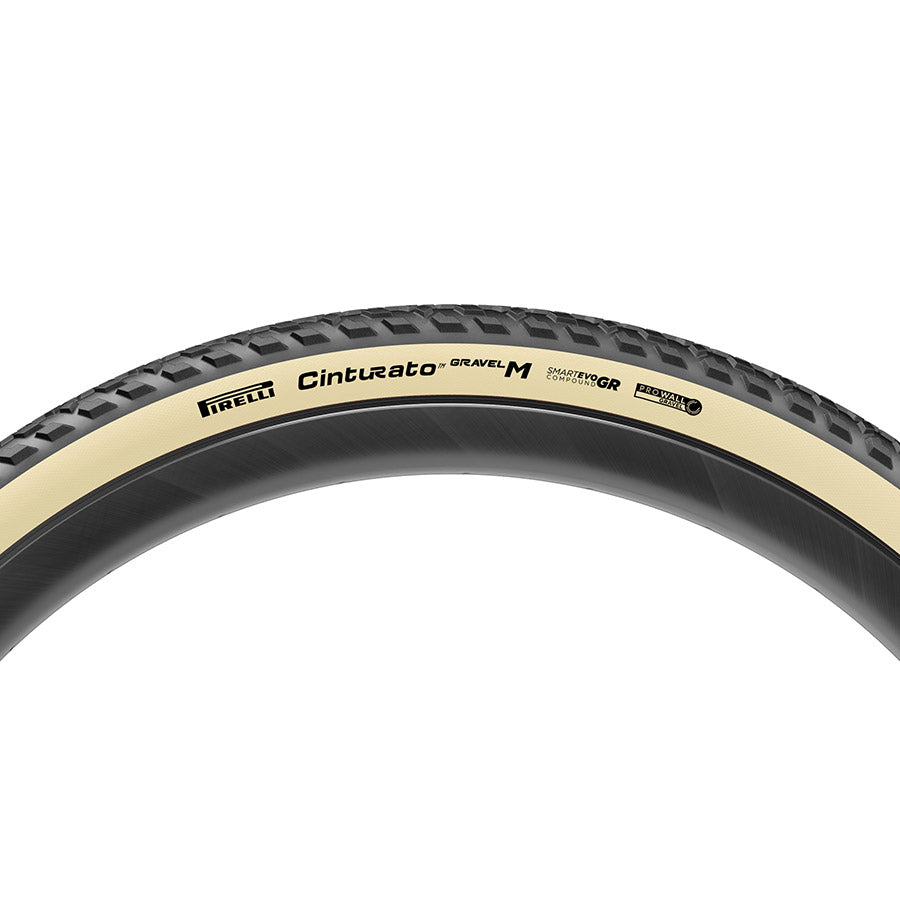 012158-09-700::2::012158-09-700::Pirelli, Cinturato Gravel M HP-Line, Pneu Gravel, 700x50C, Pliable, Tubeless Ready, SmartEVO GR, ProWALL Gravel, 120TPI, Blanc