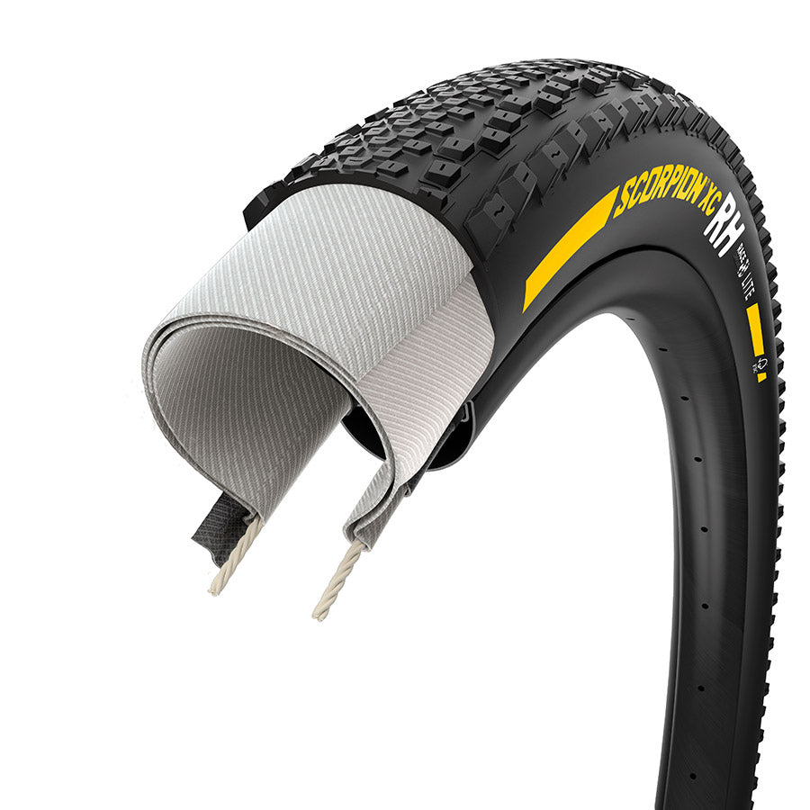 012165-01-29::2::012165-01-29::Pirelli, Scorpion Race XC RH, Pneu de VTT, 29x2.4, Pliable, Tubeless Ready, Race XC Compound, Lite, 120TPI, Noir