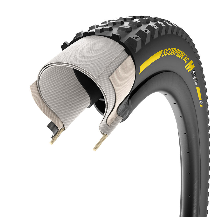 012167-02-29::3::012167-02-29::Pirelli, Scorpion Race XC M, Pneu de VTT, 29x2.4, Pliable, Tubeless Ready, Race XC Compound, ProWALL, 120TPI, Noir