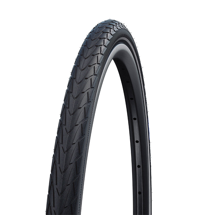 012181-03-700::0::012181-03-700::Schwalbe, Marathon Racer, Pneu pour hybride, 700x30C, Rigide, Tringle, Addix Green, RaceGuard, Reflex, 67TPI, Noir