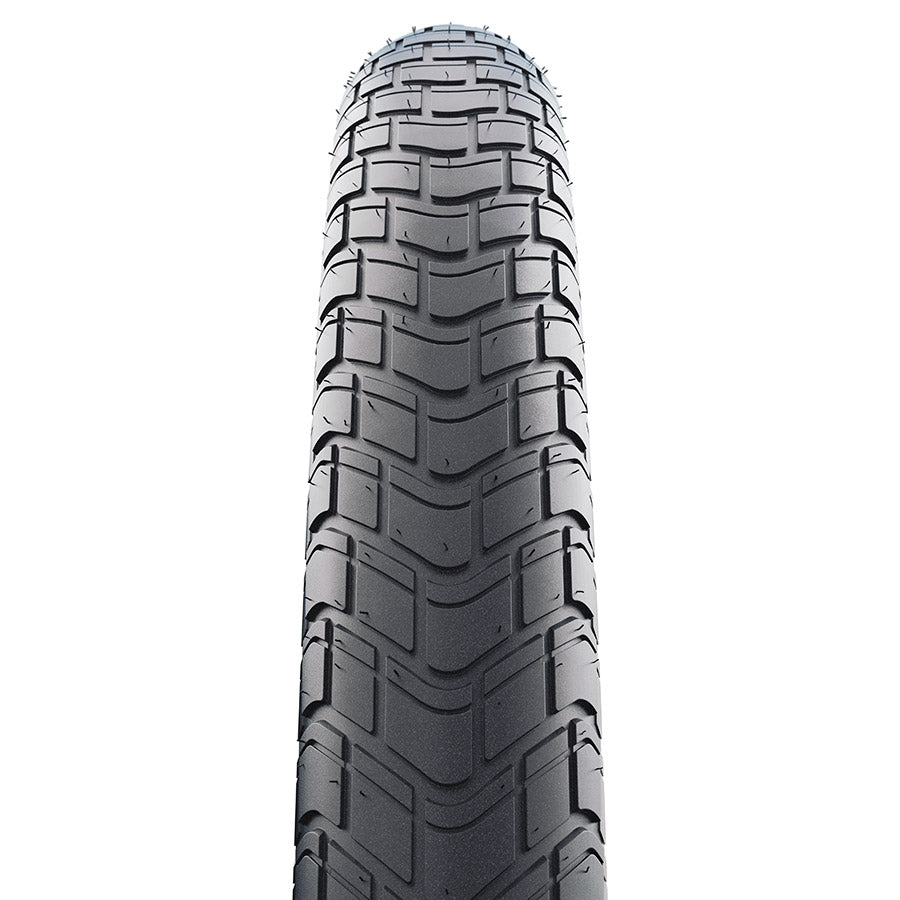 012182-06-26::1::012182-06-26::Schwalbe, Motion Big Apple, Pneu pour hybride, 26''x2.35, Rigide, Tringle, Addix Green, RaceGuard, Reflex, 67TPI, Noir