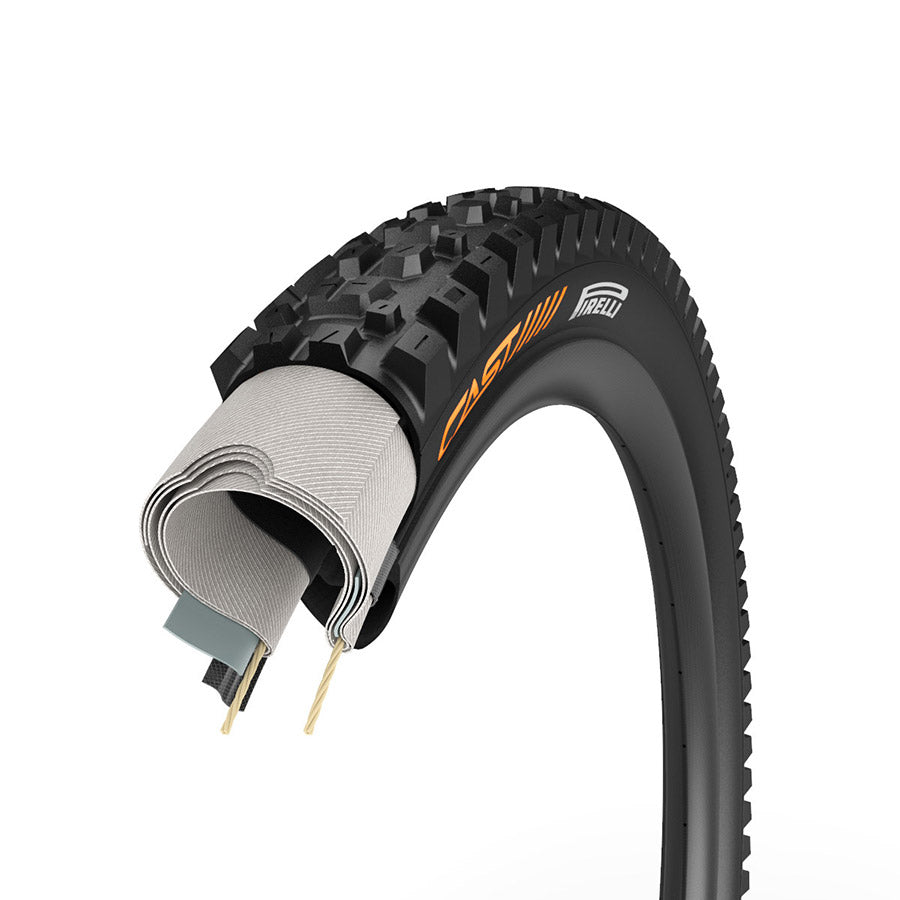 012187-01-29::2::012187-01-29::Pirelli, CAST Protagonist, Pneu de VTT, 29''x2.40, Pliable, Tubeless Ready, SmartEVO DH, DualWall, 120, Noir