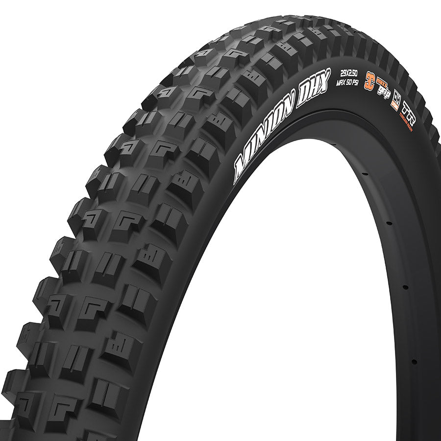 012197-02-29::0::012197-02-29::Maxxis, Minion DHX, Pneu de VTT, 29"x2.50, Pliable, Tubeless Ready, 3C Maxx Grip, DH, 120x2TPI, Noir