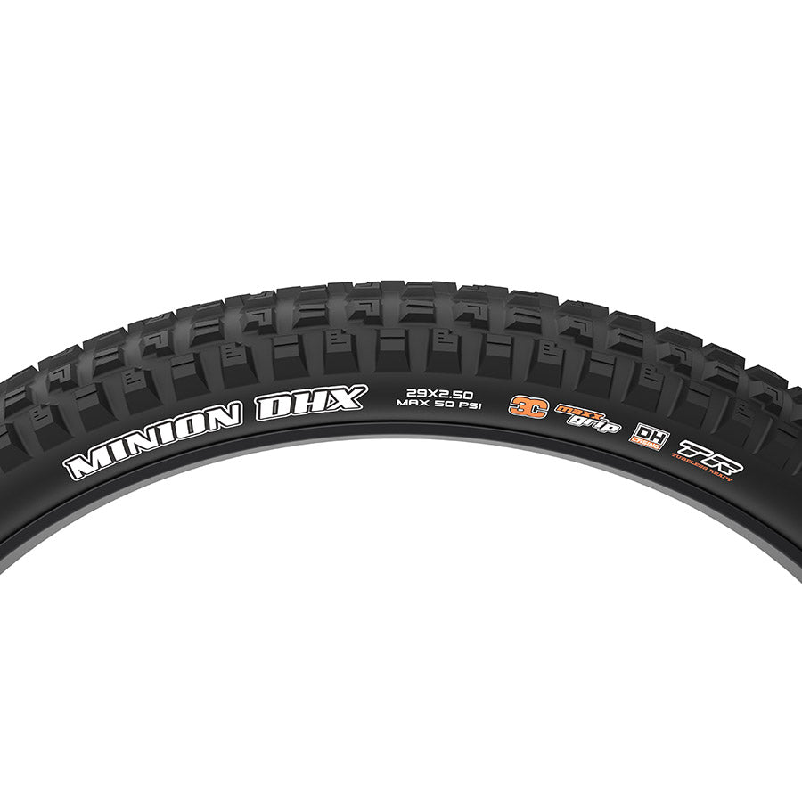 012197-02-29::2::012197-02-29::Maxxis, Minion DHX, Pneu de VTT, 29"x2.50, Pliable, Tubeless Ready, 3C Maxx Grip, DH, 120x2TPI, Noir