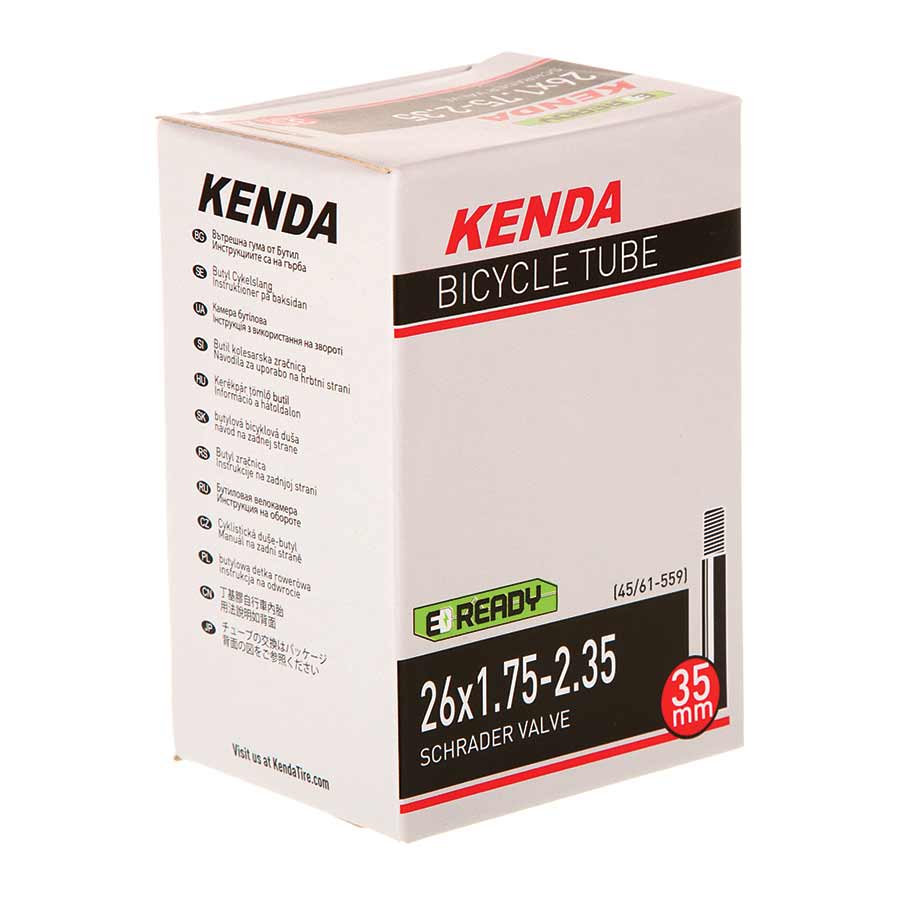 020184-16::0::020184-16::Kenda, Schrader, Chambre à air, Schrader, Longueur: 35mm, 26'', 1.75-2.35
