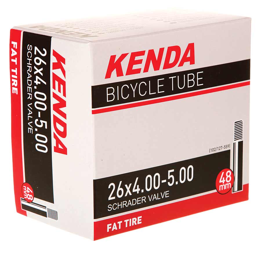 020184-19::0::020184-19::Kenda, Schrader, Chambre à air, Schrader, Longueur: 48mm, 26'', 4.00-5.00