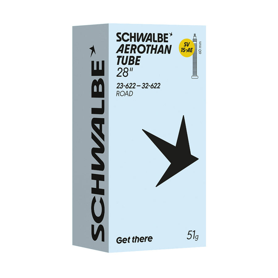 020261-01::0::020261-01::Schwalbe, Aerothan, Chambre à air, Presta, Longueur: 60mm, 700C, 23-32C
