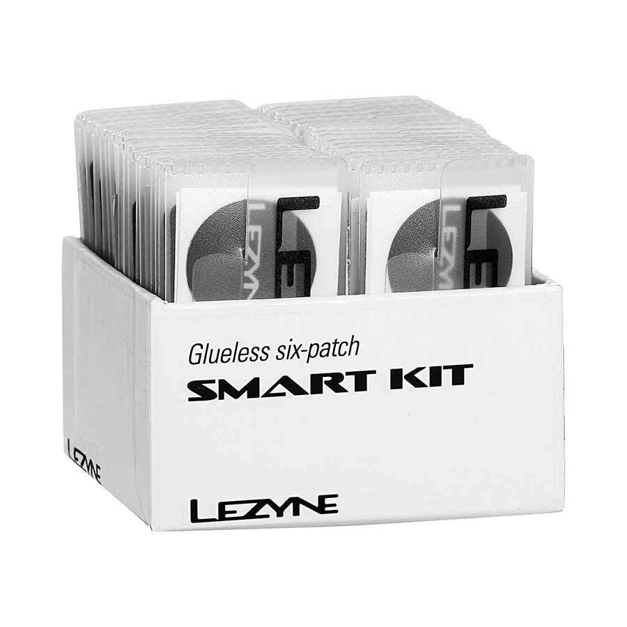 030027-03::0::030027-03::Lezyne, Smart Kit, Trousse de rustines, Boîte présentoir rectangulaire de 34 Trousses