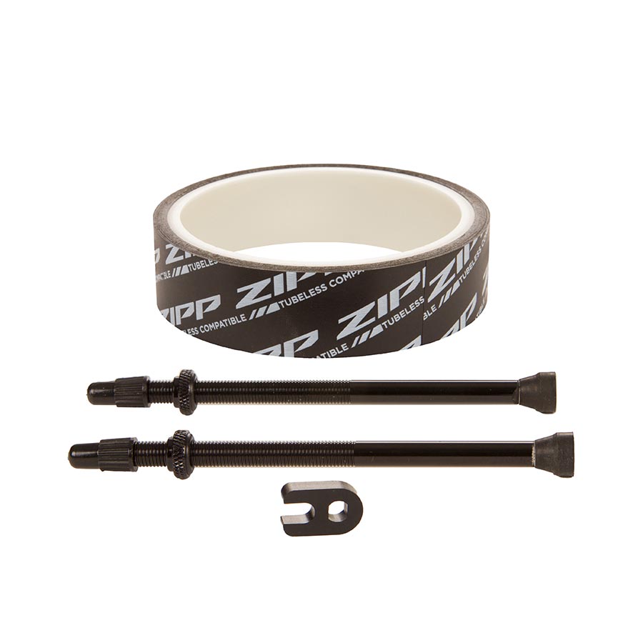 030183-04::0::030183-04::Zipp, Kit de conversion Tubeless, Ruban 23mm, Valve 100mm pour 858 et 808NSW