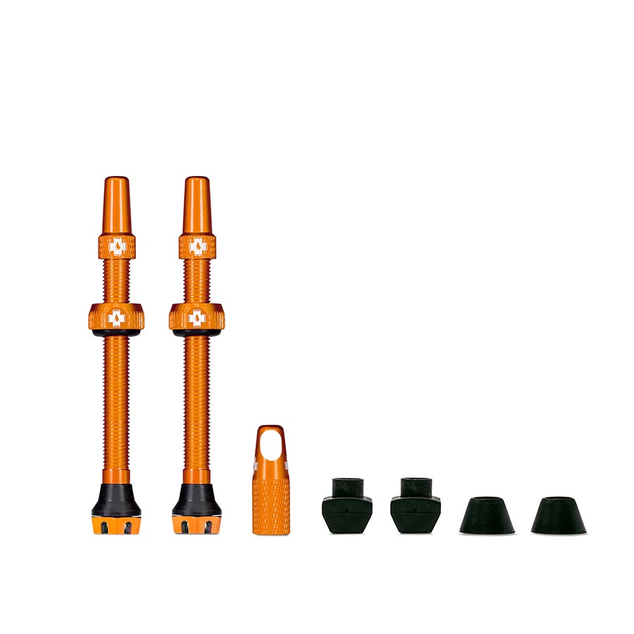 030189-04::0::030189-04::Muc-Off, V2, Valve Tubeless, Presta, 60mm, Orange, Paire